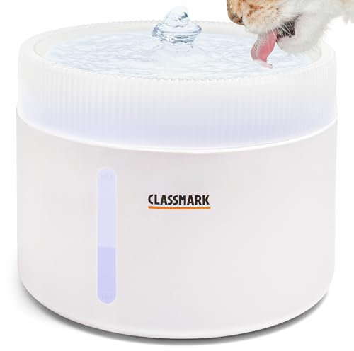Katzenbrunnen - Trinkbrunnen für Katze 2L mit LED - Wasserbrunnen für Katzen Leise - USB Katzentrinkbrunnen mit Aktivkohlefilter - Wasser Brunnen für Hunde - Haustiere Wasserspender