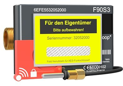 Brummerhoop Flügelrad-Funk-Wärmezähler F90S3 Qp2,5 DN20mm Baulänge 130mm 1 Zoll Anschlussgewinde, abnehmbare Anzeigeeinheit inkl. Funk OMS 868 MHz und AES-Schlüssel Eichung 2025 gültig bis 2031