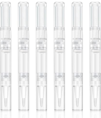 HavaCue 6 Stück Ausbesserungsstifte 5ml Transparent Touch Up Paint Pen Wandfarbe Stift,Befüllbare Pinselstifte Für Trockenbau Wandschränke Möbel Holz Möbel