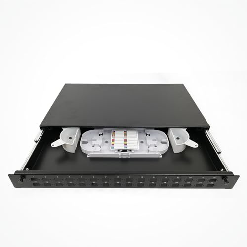 Silex | PatchPanel Fibra Óptica 1U para Rack 19” | Gestión Profesional de Redes FTTH y CPD | Incluye Frontal 32 Puertos SC y Portafusiones | Adaptadores SC No Incluidos | Uso Telecom