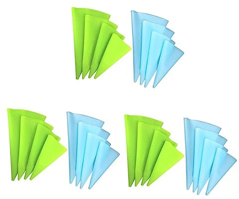 PRETYZOOM 3 Set À Poche in Silicone Sacchetti Di Glassa Decorativi Strumenti Per Decorare Torte Tasca Da Pasticcere Tasca Pasticcere Borsa Per Decorare Torte Green 8 Pezzi * 3