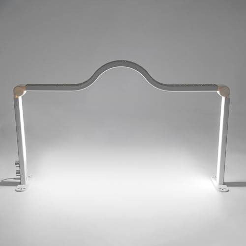 LED Faltbaren Nageltisch Lampe Quadratische Halbmond Nail Desk Lamp Einstellbares Licht 3-6000K Diamanten Besetzt Kosmetik Lampe für Nagelkunst, Gesichts-Spa Hautpflege Tätowierung Beleuchtung 85x50cm