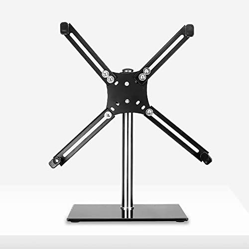Soporte TV, Soporte TV sobremesa, Soporte TV con Base Vidrio Templado, Base TV sobremesa la mayoría televisores Pantalla Plana 12 a 24 Pulgadas, Soporte TV con rotación Horizontal 360°