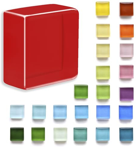 JJ PRIME - 24Pcs Cube Mini Fridge Magnets | Colourful Square Magnets for Whiteboard, Office & Kitchen
