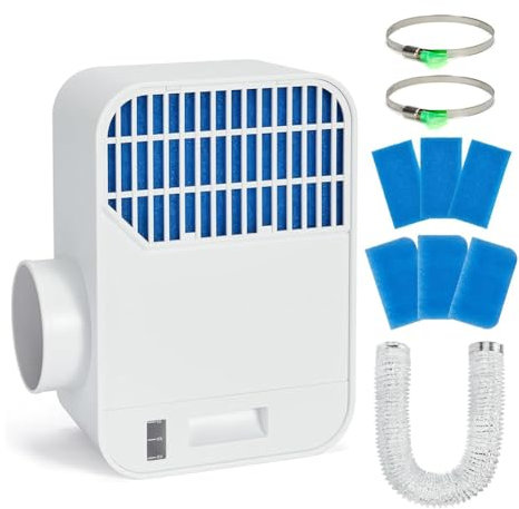 Fuhjythy Kit di Sfiato per Asciugatrice Interna : Sfiato per Asciugatrice per Asciugatrice Elettrica, Filtro A Rete in Acciaio Inossidabile e di Cassetto 'Acqua