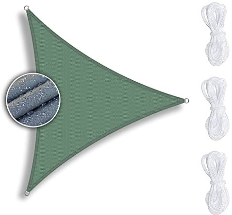 Toldo parasol prémium de 4.5 x 4.5 x 4.5 pulgadas con 90 % de bloqueo UV, ideal para patio, arenero y piscina, toldo impermeable para uso en exteriores (verde oscuro)