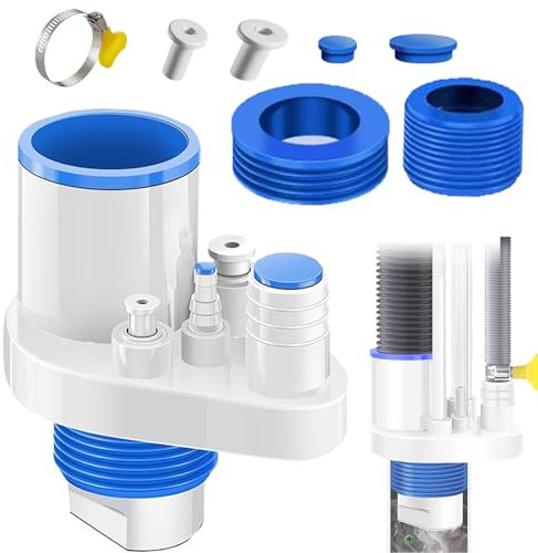 WISIRENT 40-75mm Conector Manguera Lavadora y Lavavajillas, Empalme para Tubo Desague Lavadora y Lavavajillas Adaptor para Manguera Desagüe, Accesorio de Conexión para Lavadoras y Lavavajillas