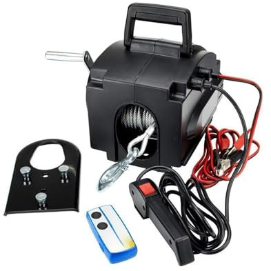 Cabrestante eléctrico marino, 3500 libras, cabrestante eléctrico portátil for yate marino, grúa pequeña, Tractor, 12V