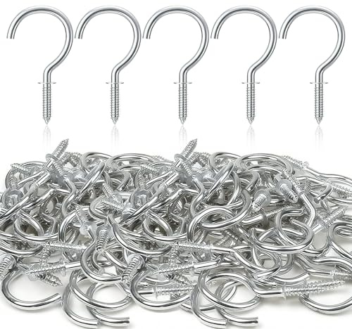 Walmendrix 100 Pcs Mini Screw Hooks for Versatile Hanging Solutions