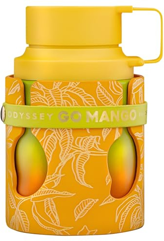 Armaf Odyssey Go Mango Tropical Collection – Fruity, Woody, Amber, Vanilla – Eau de Parfum Spray Long-Lasting Fragrance for Unisex, 3.4 Ounce / 100 ml