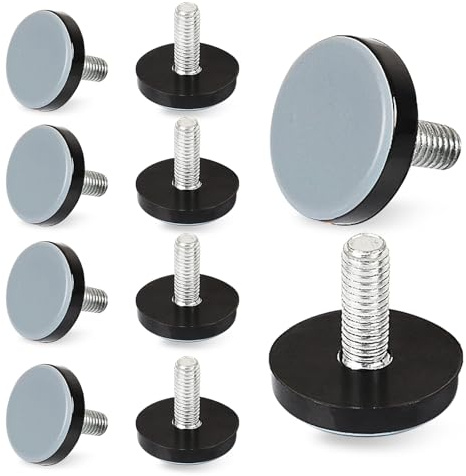 10 Stück Möbelgleiter, Teflongleiter M6 Stuhlgleiter zum Schrauben PTFE Stellfüße für Stuhl Tisch Sofa (20mm)
