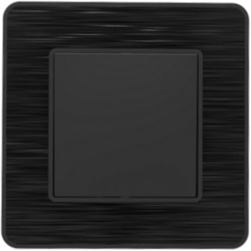 Zenitech - Interrupteur complet va et vient simple 10A - métal Noir brossé - Kouro (Lot de 5)