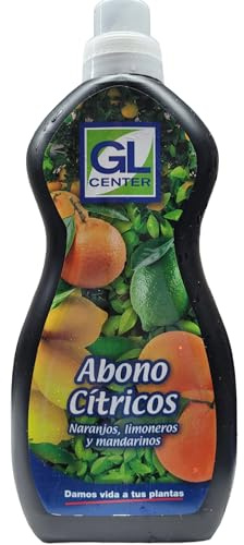 Abono para citricos 1 litro - GL Center. Naranjos, limoneros y mandarinos. Estimula el crecimiento. Favorece el enraizamiento. Mejora el color y sabor de los frutos.