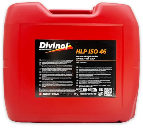 Divinol HLP 46 | 20 L | Hydrauliköl – DIN 51524-2 HLP | ISO VG 46 | (48870) | Hochdruck Hydrauliköl für Hydraulikanlagen Maschinen Industrie – Verschleißschutz Öl | mit Trichter