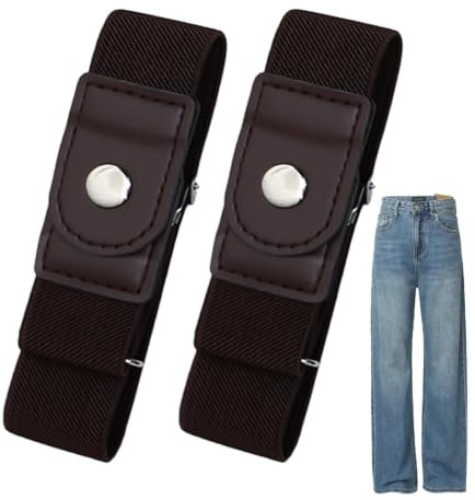 Generiskt dambälte utan spänne elastisk sömlös höfthållare | Spännlöst bälte för kvinnor och män för jeans arbetsbyxor fritidskläder och golfkläder