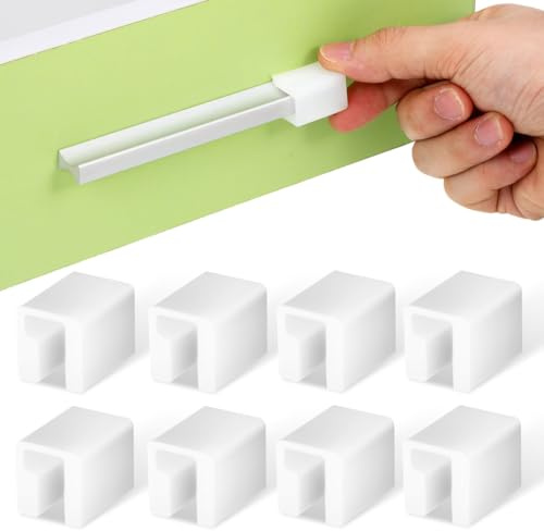 Angoily 8 Piezas Protectores Fácil Instalación de Silicona de Esquinas en Forma de F y Protección contra Colisiones para Tiradores de Cajones y Muebles para Bebés
