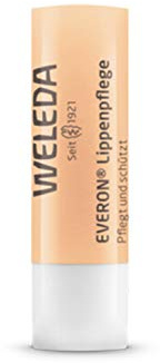 Weleda Proteggi Labbra Everon, trattamento nutriente e idratante per labbra morbide e setose, con cera d'api, burro di karité e cera di rosa (1X4,8 g)