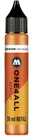 Molotow ONE4ALL Refill Acryl, Farbe 218 neon orange flourezierend 30 ml, Nachfülltinte für Permanentmarker
