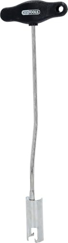 KS Tools 500.7530 T-handtag-tändstiftskontakt-avdragare, böjd, lång