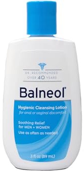 Balneol Hygienic Cleansing Lotion for Anal or Vaginal Discomfort, Soothing Relief for Men & Women, 3 fl oz (89 mL) (Pack of 10)