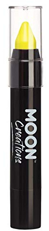 Moon Creations Gesichtsfarbesstift-Körperkreide, 3,2 g, schweißfeste und wasserbeständige Gesichtsfarbe, tierversuchsfrei, für Kostüme, Feste, Halloween für Kinder, Erwachsene (Gelb, 3,5 g)