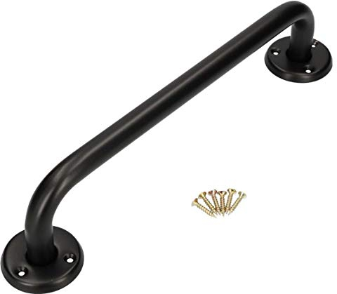 KOTARBAU® Maniglia per vasca da bagno 200 mm nero maniglia per doccia supporto per montaggio a parete supporto per montaggio a parete per anziani bagno aiuto nel bagno