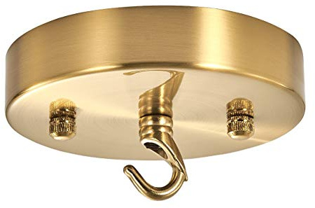 haultop Upgraded Version 4.72 Inch Light Canopy Kit, Iron Ceiling Canopy Kit for Pendant Light, Chandelier Hook, Vintage Chandelier Canopy, Ceiling Hooks, Glod