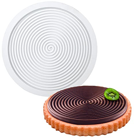 TROYSINC Spiralformad silikonform, stor spiralform, kakform, spiralform, kakform, spiralform, bakform, pajform, 20 cm