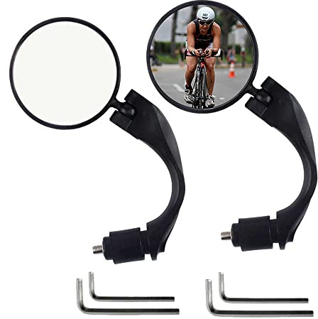 ZhuiKun Fahrradspiegel HD 360° Verstellbar Universal Weitwinkel Rückspiegel Fahrrad Fahrradlenkerspiegel Mini Seitenspiegel