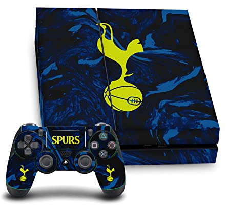 Head Case Designs Officially Licensed Tottenham Hotspur F.C. 2021/22 Away Kit Logo Art Vinyl Sticker Gaming Skin Decal Compatible With Sony PlayStation 4 PS4 Console and DualShock 4 Controller Bundle