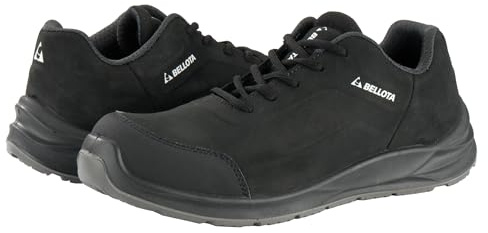 Bellota FTW0346B S3 - Zapatilla de Seguridad para Hombre Flex Carbon S3 de Piel Hidrofugada Nobuck, Calzado de Trabajo Flexible y Ligero, Talla 46