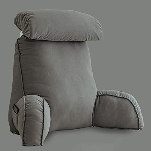 MEGHI Lesekissen Mit Armlehnen Und Abnehmbare Nackenstütze,Ideal als Rückenstütze zum Lesen,Arbeiten,und Spielen auf dem Bett,Sofa,oder Couch