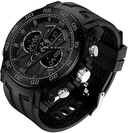 findtime Militär Uhr Herren Digitaluhr Sport Uhren Herren Männer Militäruhr Tactical Watch Outdoor Sportuhren 5 ATM Wasserdicht Wecker Stoppuhr Armbanduhr Jungen Große Elektronische Countdown