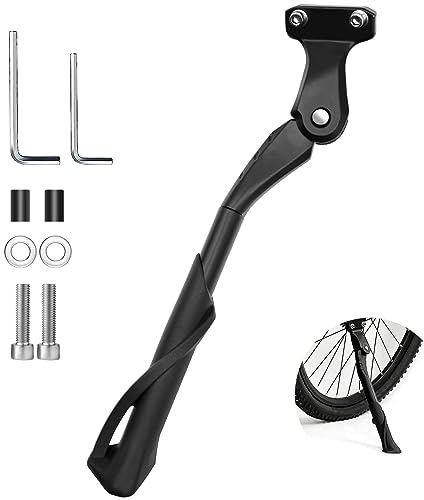 KKSJK Fahrradständer mit rutschfeste Unterseite, Schwarz Verstellbar Fahrrad Ständer 24-29 Zoll, Bike Stand für Fahrrad, Mountainbike, E-Bike, MTB