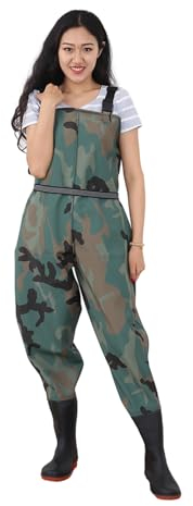 Chaoyilian Atmungsaktive Isolierte Wathose,Wasserdicht Angeln Jagd Wathose,Wathose Herren Wasserdicht,Mit Rutschfesten Gummistiefeln,Bequem Und Langlebig,FüR Outdoor Angeln,Landwirtschaft,Antifouling