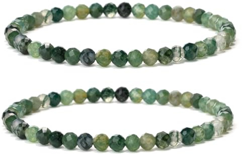 Landorilo 4mm Armband Damen,Echten Naturstein Perlen, 44 Natursteinarten | Perlenarmband, Heilstein Edelstein Armbänder, Glücksarmband, Personalisierte Geschenke, Inklusive Ersatzperlen