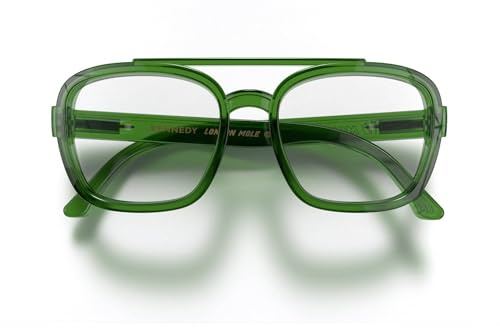 LONDON MOLE® Kennedy lesebrille | Coole quadratische lesegeräte im pilotenstil | Herren damen unisex | Federscharniere