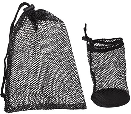POPETPOP 2stücke Golfball Tasche Mit Netzdesign Für Golfbälle Praktische Ballaufbewahrungstasche Aus Nylon Atmungsaktiv Und Leicht Zu Reinigen Mit Kordelzug Große Kapazität Und Platzsparend