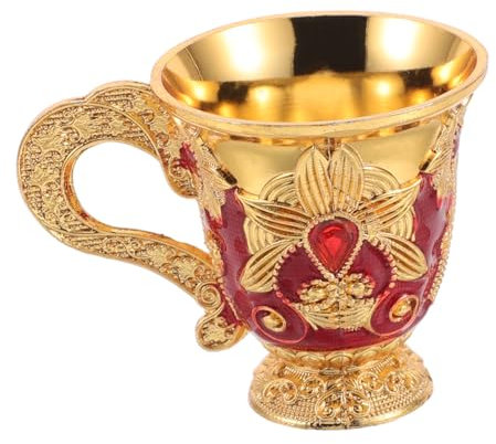 Alipis Calice Con Motivo Floreale Elegante Coppa Da Banchetto Calice Con Gioielli in Oro Versatile Per Il Tè O Per La Festa Della Regina.