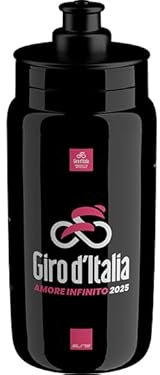 Elite Fly Giro d'Italia Black Map Edition Trinkflasche – Ultraleicht BPA-frei Geruchsneutral – Für Rennrad MTB Gravel – Limited Edition – 550 ml