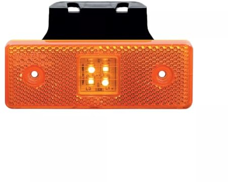 Generisch 20x LED Begrenzungsleuchten 24V Orange Positionsleuchten + Halterung E13 Prüfzeichen Markierung SMD Neu OVP Anhänger PKW LKW KFZ Landtechnik Traktor Schleppdienst