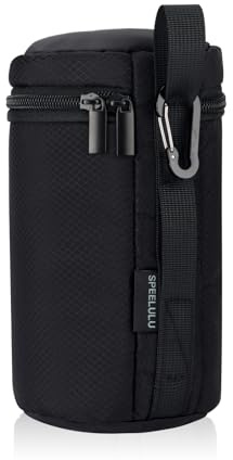 SPEELULU Objektivtasche, Objektivbeutel, wasserdichte Kamera Objektiv Case, Schutzkameran Objektivköcher für DSLR Objektiv, Blitz, Monitor, Kamera Zubehör (L (9 X 18 cm))