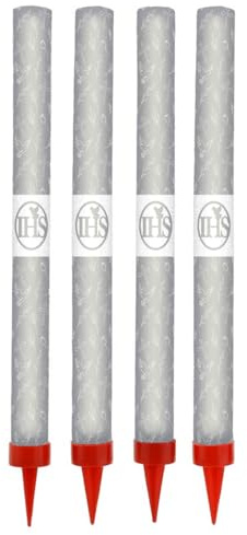 Cake Fountain for First Communion – 18 cm – Set of 4 – IHS Cross Candle – Cold Fireworks – 90 Seconds – Category F1 – Pattern 3
