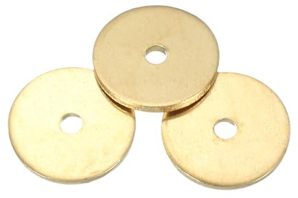 PATIKIL Set di 3 dischi in ottone, M4 x 25 mm, rondelle in bronzo, per viti, dadi, fabbriche, progetti per la casa, per attività all'aperto (spessore 2 mm)