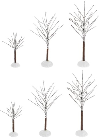 Lurrose 6 pezzi di albero diorama: modello di albero deciduo da giardino in miniatura da 8/13/15 cm - piccolo modello di scenario per progetti di artigianato e paesaggistica.