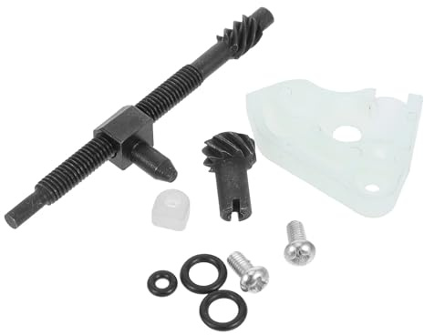 WRITWAA Juego de Tornillos Tensores de Cadena para Motosierra, Kit Ajustador de Barra Compatible 362 365 372, 9 Piezas, Herramienta para Reparar y Afilar Cadena en Césped y Jardín