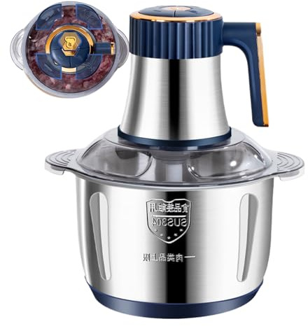 Picadora de Carne Eléctrica - Utensilios De Cocina Pequeños De Gran Capacidad,Picadoras de Carne de 5 Litros para Uso Doméstico - para Cebolla Nuez Fruta Verdura Ajo Pollo Res Cocinar Cocina