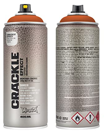 Montana MXE-C8004 418471 Sprühfarbe mit Crackle-Effekt, 400 ml Volumen, Kupferbraun, 6er-Pack