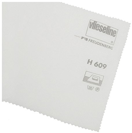 Vlieseline H609 Bi-Elastisch Bügeleinlage, 25 Meter Länge x 75 cm Breite, Weiß