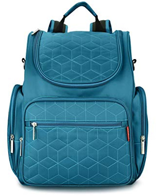 SONARIN Multifunktions Baby Wickelrucksack mit Nappy Wickelauflage und Kinderwagen Strap,Reise-Rucksack-Organizer,Wasserdicht, Große Kapazität, Stilvoll und Langlebig,Ideal Geschenk(Grün)